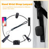 Picture of ICETOO Black Hand Wrist Lanyard, Telescope Hand Wrist Strap Adjustable Soft Wristlet Strap for Go Pro, Phone, Key Chain, Flashlight,Black,1 Pack
