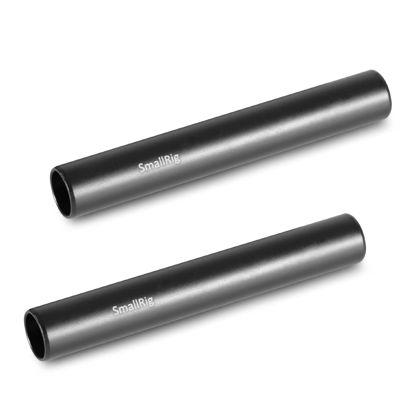 Picture of SmallRig 4 Inches (10 cm) Black Aluminum Alloy 15mm Rod with M12 Female Thread, Pack of 2-1049