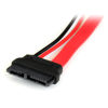 Picture of StarTech.com 6in Slimline SATA to SATA Adapter with Power - Slim SATA (F) to SATA (M) - Slimline Serial ATA to SATA (SLSATAADAP6) , Red