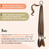 Picture of SEIKEA Long DIY Braided Ponytail Extension with Hair Tie Straight Wrap Around Hair Extensions Ponytail Natural Soft Synthetic Hairpiece Chocolate Brown with Blonde 30 Inch (After Braided 27 Inch)