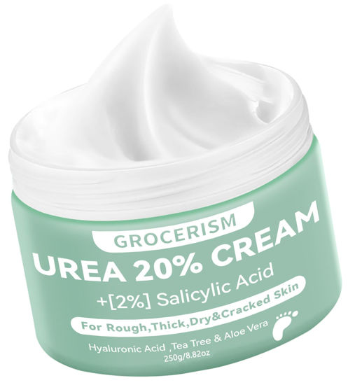 Picture of Urea Cream 20 Percent For Feet Plus 2% Salicylic Acid 8.82 oz || Foot Cream and Hand Cream Maximum Strength with Hyaluronic Acid, Tea Tree, and Aloe Vera for Deep Moisturizes, Callus Remover and Soften