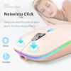 Picture of Uiosmuph LED Wireless Mouse, G12 Slim Rechargeable Wireless Silent Mouse, 2.4G Portable USB Optical Wireless Computer Mice with USB Receiver and Type C Adapter (Nude Pink)