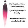 Picture of Ombre Pink Braiding Hair Pre stretched Box Braiding Hair Kanekalon Human Braiding Hair