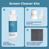 Picture of Click Clean Screen Cleaner Refill Kits - 4 oz Cleaner Refill and 1 Microfiber Cloth(7.8 x 7.8in), 1 Mini Refill Funnel + 1 Sprayer - Specially Designed for Click Clean Cleaning Products