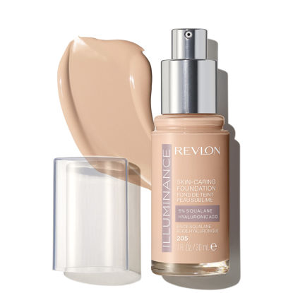 Picture of Revlon Illuminance Skin-Caring Liquid Foundation, Hyaluronic Acid, Hydrating and Nourishing Formula with Medium Coverage, 205 Natural Ochre (Pack of 1)