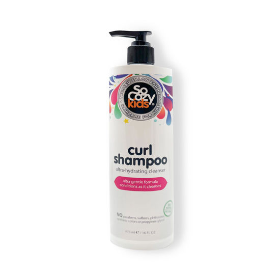 Picture of So Cozy Curl Shampoo - For Kids Hair Ultra-Hydrating Cleanser No Parabens, Sulfates, Synthetic Colors or Dyes, Sweet-Crème - 16oz Pump