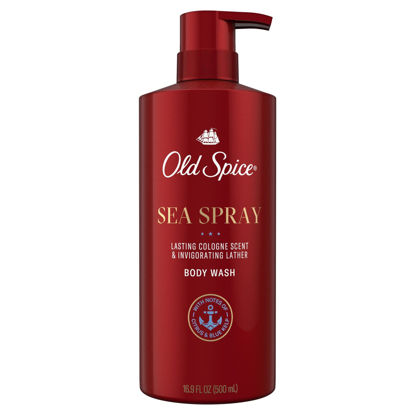 Picture of Old Spice Body Wash for Men Sea Spray Cologne Scent 16.9 fl oz