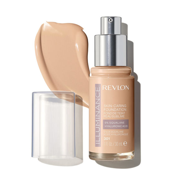 Picture of Revlon Illuminance Skin-Caring Liquid Foundation, Hyaluronic Acid, Hydrating and Nourishing Formula with Medium Coverage, 301 Cool Beige (Pack of 1)