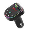 Picture of Bluetooth 5.0 FM Transmitter for Car?QC3.0 & 7 Colors LED Backlit Wireless Audio Adapter and Receiver?MP3 Car Charger with 2 USB Ports? Microphone & Bass Sound?Hands-Free Calling?SD Card /U Disk