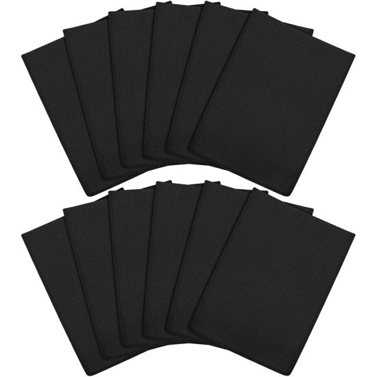 Picture of 12 Pieces Korean Body Scrub Exfoliating Cloth Italy Towel Korean Style Exfoliating Mitt Korean Style Scrubbing Cloth Bath Body Exfoliating Scrub Towel (Black,Small)