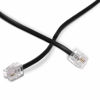 Picture of Phone Line Cord 50 Feet - Modular Telephone Extension Cord 50 Feet - 2 Conductor (2 pin, 1 line) Cable - Works Great with FAX, AIO, and Other Machines - Black