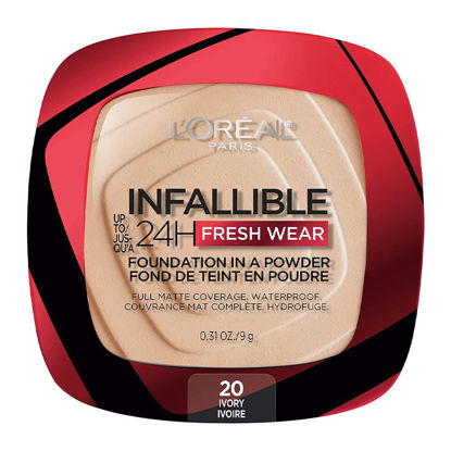 Picture of L’Oréal Paris Makeup Infallible Fresh Wear Foundation in a Powder, Up to 24H Wear, Waterproof, Ivory, 0.31 oz.