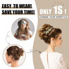 Picture of HMD Tousled Updo Messy Bun Hairpiece Hair Extension Ponytail With Elastic Rubber Band Updo Ponytail Hairpiece Synthetic Hair Extensions Scrunchies Ponytail Hairpieces for Women