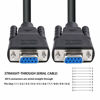 Picture of DTECH 6 ft RS232 Serial Cable Female to Female 9 Pin Straight Through (Black, 2 Meters)