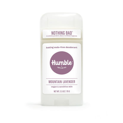 Picture of HUMBLE BRANDS Aluminum-Free Deodorant, Vegan and Cruelty- free, Formulated for Sensitive Skin, Mountain Lavender, 2.5 Ounce (Pack of 1)