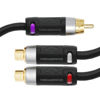 Picture of Mediabridge™ Ultra Series RCA Y-Adapter (12 Inches) - 1-Male to 2-Female for Digital Audio or Subwoofer - (Part# CYA-1M2F-P)