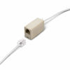 Picture of THE CIMPLE CO Phone Line Cord 50 Feet - Modular Telephone Extension Cord 50 Feet - 2 Conductor (2 pin, 1 line) Cable - Works Great with FAX, AIO, and Other Machines - White