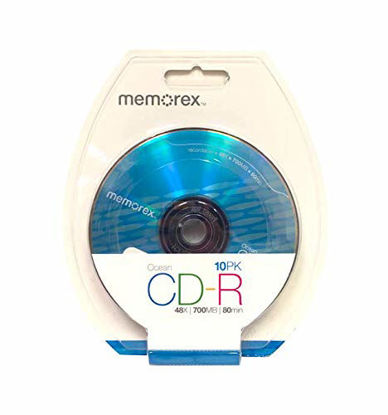 Picture of Memorex Cool Color Designer CD-R Media Blister Pack, Blue, 700MB/80 Minutes, Pack of 10 Discs
