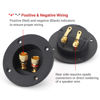 Picture of Facmogu 2PCS 3 Inch Round 2-Way Speaker Box Terminal Cup Binding Post, Power Speaker Screw-in Terminal Plates, 3 Inch Subwoofer Box Terminal Banana Plugs for DIY Home Speaker Kits