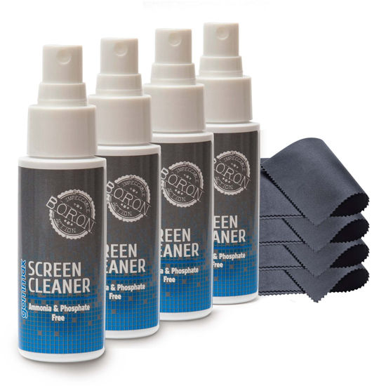 Picture of Screen Cleaner Spray Bottle with Microfiber Cloth for Electronical Devices, Ideal for Laptops, Computers, Tv Screens, Phone Screens, Tablets, Camera Lenses, E-Readers (4 x 1.70 Ounces)