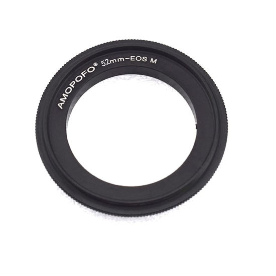 Picture of 52mm-EOS M Macro Reverse Mount Adapter Ring,& for Canon EOS M Mount Mirrorless Camera M1 M2 M3 M5 M6 M10 M50 M100,Macro Shoot.