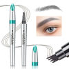 Picture of Eyebrow Pencil Eyebrow Microblading Pen - Eye Makeup Eyebrow Pen Micro 4 Point Brow Pen Lift & Snatch Eyebrow Microblading Pen Long-Lasting Waterproof Natural Eyebrow Hair (Dark Gray)