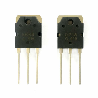 Picture of Todiys New 4Pair for 4Pcs B688 2SB688 + 4Pcs D718 2SD718 to-3P Silicon PNP Power Transistors 2SB688-O + 2SD718-O