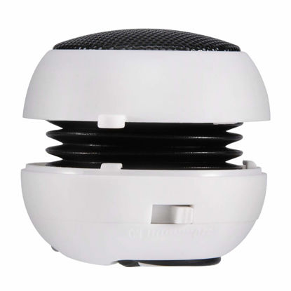 Picture of Evonecy Computer Speaker, Desktop Speaker Loud 3.5mm Retractable for Travel for Outdoor(White, 12)