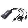 Picture of fairikabe VGA to HDMI Adapter with Audio, (PC VGA Output Source to TV/Monitor with HDMI Input Display), VGA Male to HDMI Female Converter for Monitor, 1080p VGA HDMI Adapter USB Powered…