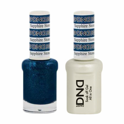 Picture of DND Duo 100% Pure Soak Off Gel - All in One - Nail Lacquer and Gel Polish, 0.5Oz / 15ml each - (509 - Sapphire Stone)