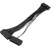 Picture of Xhwykzz Dual PSU Power Supply 24 Pin Extension Cable, for ATX Motherboard, 24 pin to 24(20+4) pin, 12 inch/ 30cm Black