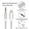 Picture of Lightning to Aux Cable, Nikipa Nylon Braided Lightning to 3.5 mm Male Aux Stereo Audio Cable for iPhone X/8/8 Plus/7/7 Plus