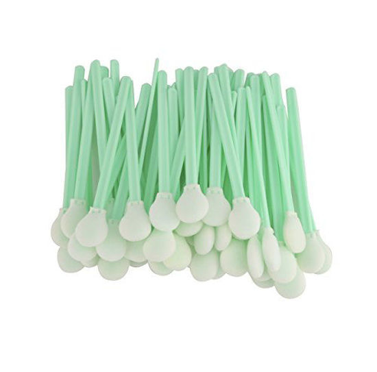 Picture of Zetek Round Head 5.18'' Long Handle of 50 pcs Foam Tip Cleaning Swabs Sponge Stick for Inkjet Printer, Printhead, Camera, Cleanroom, Optical Lens, Gun, Automotive Detailing, Optical Equipment