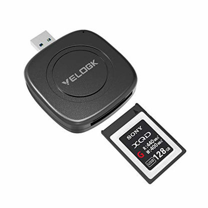 Picture of XQD Card Reader Mini, VELOGK Portable USB 3.0 XQD Memory Card Reader Adapter, Support Sony G/M Series, Nikon, Lexar XQD Card for Windows/Mac OS/Linux