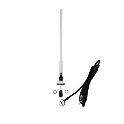 Picture of Waterproof Marine Radio Antenna Rubber Duck Dipole Flexible Mast FM AM Antenna for Boat Car ATV UTV RZR SPA - White