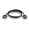 Picture of C2G 52165 Serial RS232 DB9 Null Modem Cable with Low Profile Connectors M/M, in-Wall CMG-Rated, Black (3 Feet, 0.91 Meters)