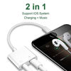 Picture of [2 Pack] 3.5 mm Headphone Jack Lightning Charger Cable for iPhone Adapter, Headphone Aux Audio Splitter for iPhone 12/11/11 Pro/XR/XS Max/X/8/7, 2 in 1 charging + Music Control Support All iOS Systems