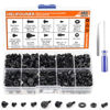 Picture of HELIFOUNER 480 Pieces Computer Standoffs Screws Assortment Kit for 2.5" SSD, Hard Drive, Computer Case, Motherboard, Fan Power Graphics with Screwdriver, Black