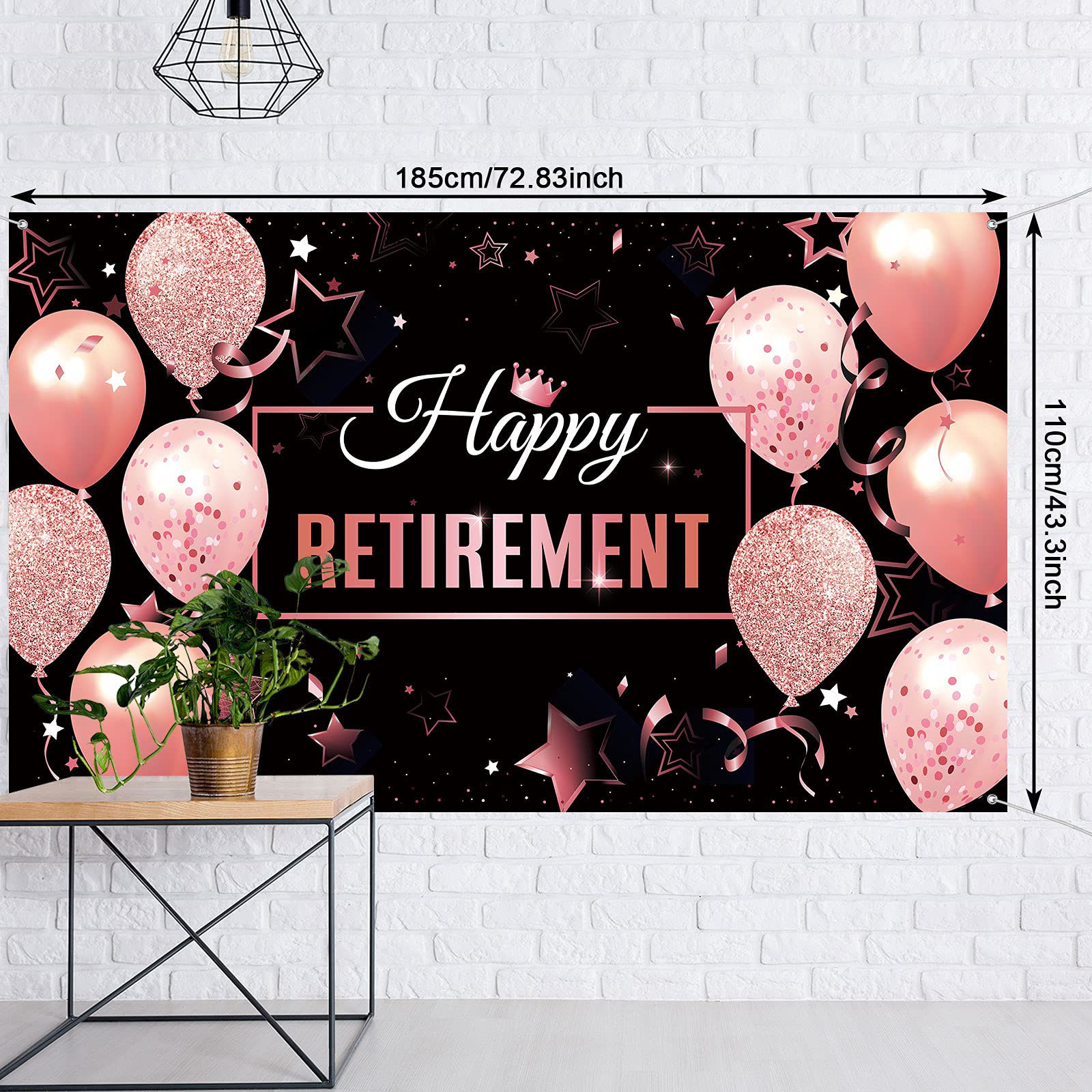 GetUSCart- Happy Retirement Party Decorations, Extra Large Fabric Happy ...