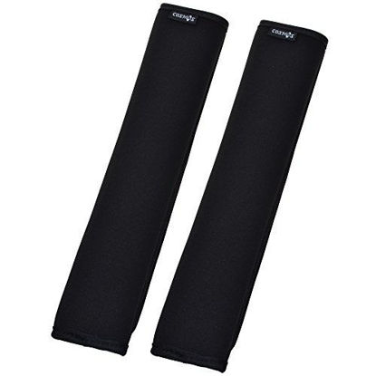 Picture of Cosmos 2 Pcs Neoprene Comfort Shoulder Strap Pads for Laptop Bag, Messenger Bag, Sport Bag, Travel Bag, Black Color, 12 Inches