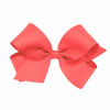 Picture of Wee Ones Girls' Classic Grosgrain Hair Bow on a WeeStay Clip with Plain Wrap, Medium, Watermelon