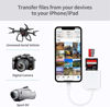 Picture of 2 in 1 Lightning to SD Card Reader for iPhone, [Apple MFi Certified] Dual Slot Micro SD TF Memory Card Reader Adapter, Trail Game Camera SD Card Viewer, Quickly Transfer Photos Videos Plug and Play