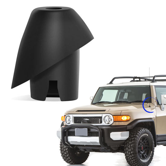 Picture of Anina Antenna Base for Toyota FJ Cruiser 2007-2017 Antenna Mount Car Radio Antenna Ornament 8639235032, 8639235031 Rubber Antenna Grommet Topper