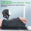 Picture of Artist Drawing Glove 3-Layer Palm Rejection [2 Pack Black] Right Left Hand Digital Art Graphic Tablet iPad Gloves Two Finger Smooth Elasticity Breathable for Stylus Pen Pencil Sketching Painting