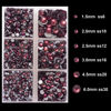 Picture of 4000Pcs Mixed Size Hot Fix Round Crystals Gems Glass Stones Hotfix Flat Back Rhinestones (Amethyst)