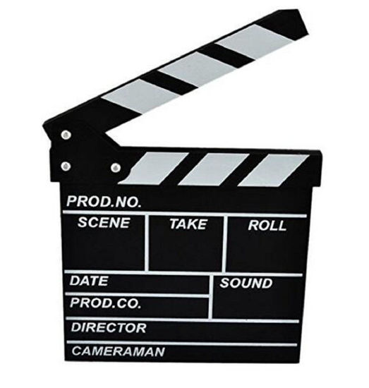 Picture of Wendin Wooden Clapboard Director Film Movie Cut Action Scene Slateboard Clapper Board Slate Black