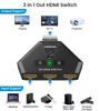 Picture of HDMI Switcher HDMI Switch 4K, Automatic 3 Ports HDMI Splitter Switch with Pigtail HDMI Cable, HDMI Switch 3 in 1 Out Support HDCP 2.2 Full HD 4K 1080P 3D for Fire Stick Apple TV PS5 PS4 Xbox PC