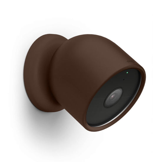 Picture of elago Silicone Cover Compatible with Nest Cam with Floodlight (Wired) - Weather and UV Resistant, Easy Installation [Dark Brown]