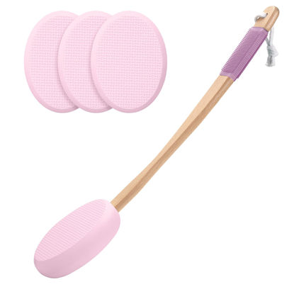 AmazerBath Lotion Applicator for Back, Feet, 4 Replaceable Pads with 1 Long  Handled, Back Lotion Applicator for Elderly, Women, Apply Cream Medicine