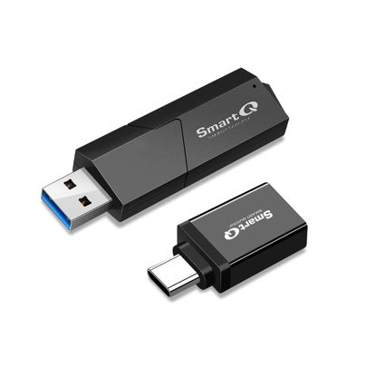 Picture of SmartQ C307 USB 3.0 SD Card Reader for SD, SDXC, MicroSD, MicroSDXC, USB C to USB A Adapter, USB 3.0 Ultra Speed USB A to USB C Adapter, Work with Smartphone and Most USB C Devices (USB-A to USB- C)